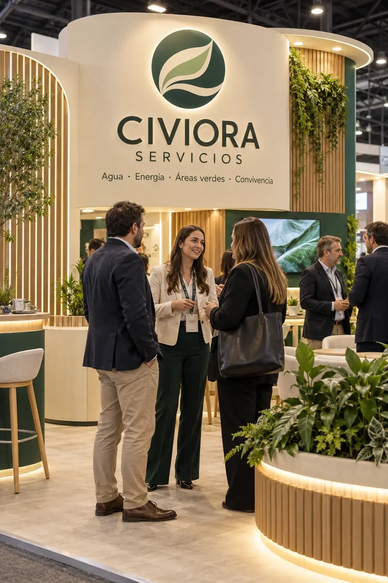 Área de stands y asistentes en ENAD